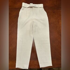 NWOT Zara Women's Cream Textured Pants